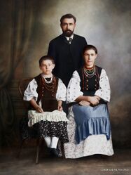 Грінченко Б. з дружиною та донькою